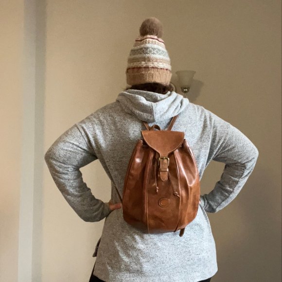 IBIZ Brown Vintage Leather Backpack main image 4